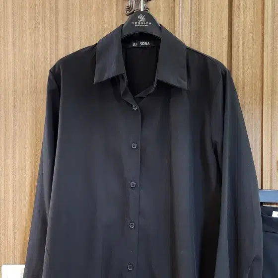 [BUNJANG] Black Blouse 55-77 / 블랙 셔츠 블라우스 55-77