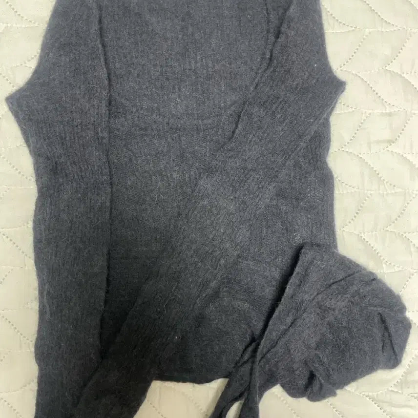 [BUNJANG] ZARA Grey Wrap Knit Top / 자라 그레이 랩니트 s (온트마켓)