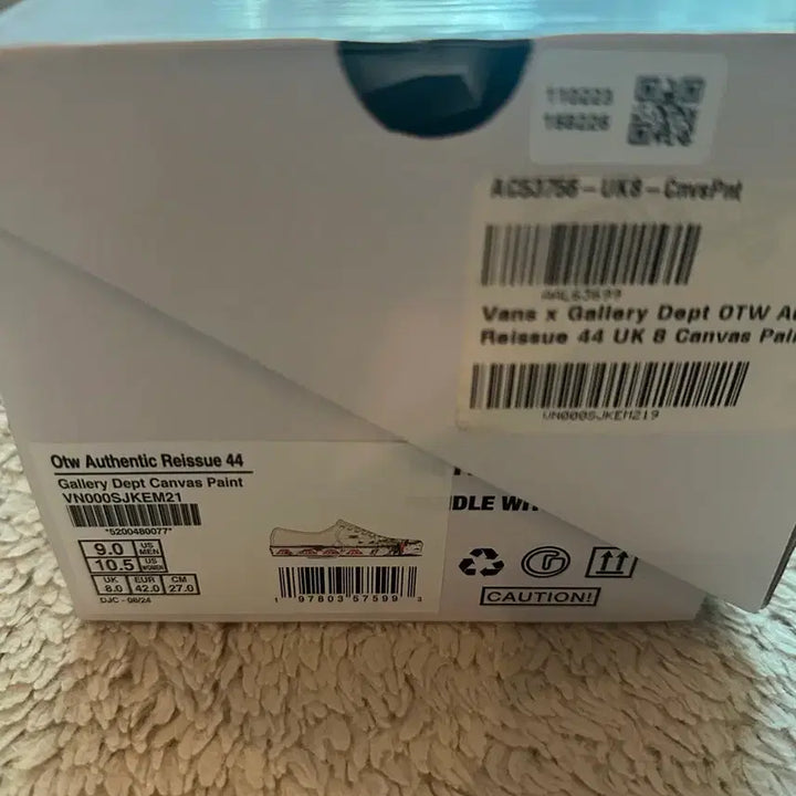 [BUNJANG] Vans Gallery Dept. Authentic Reissue 44 Art That Skills Sneakers / 반스 x 갤러리 디파트먼트 어센틱 리이슈 44 아트 댓 스킬스