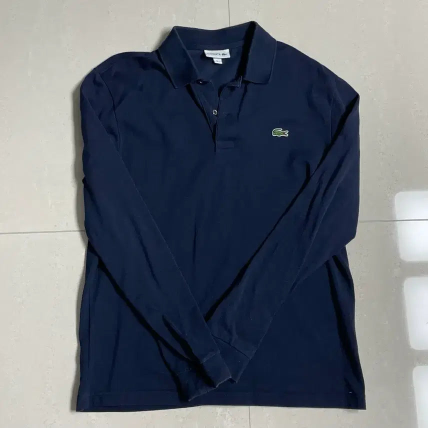 [BUNJANG] Lacoste French Navy Long Sleeve Polo Shirt / 라코스테 프렌치 긴팔 폴로 네이비 4사이즈 100 정도