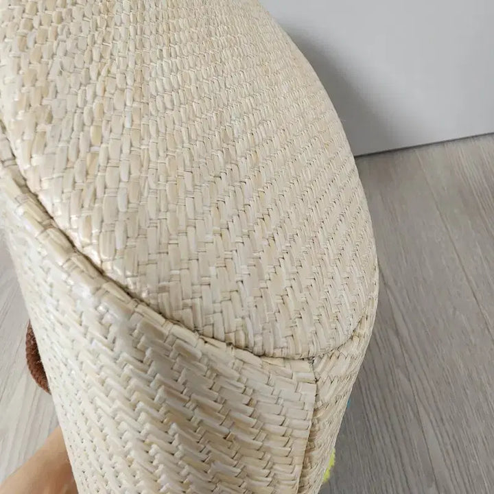 [BUNJANG] Pom-Pom Woven Rattan Bag / 사진 아주  잘 나오는 폼폼이 왕골라탄백 (아주 깨끗해요~/반값)