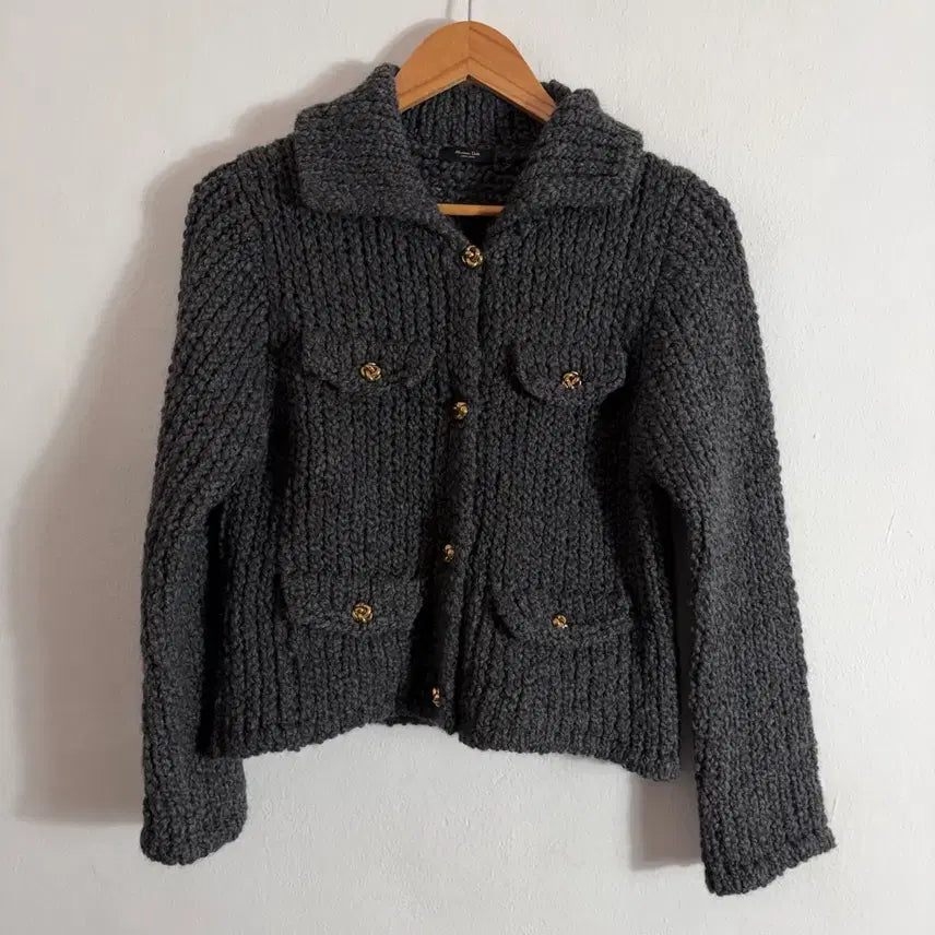 [SOLD OUT] 마시모두띠 울니트 가디건 다크그레이(S)