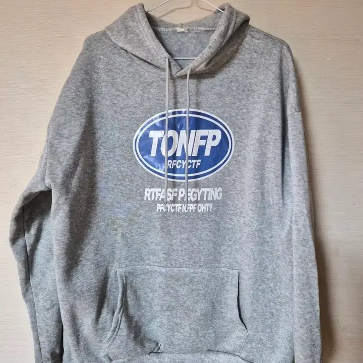 [BUNJANG] TONFP Printed Gray Hoodie / TONFP 프린팅 회색 후드티