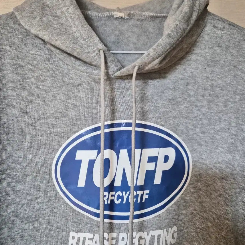 [BUNJANG] TONFP Printed Gray Hoodie / TONFP 프린팅 회색 후드티
