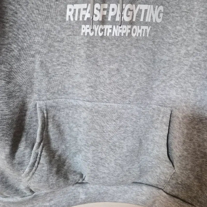 [BUNJANG] TONFP Printed Gray Hoodie / TONFP 프린팅 회색 후드티