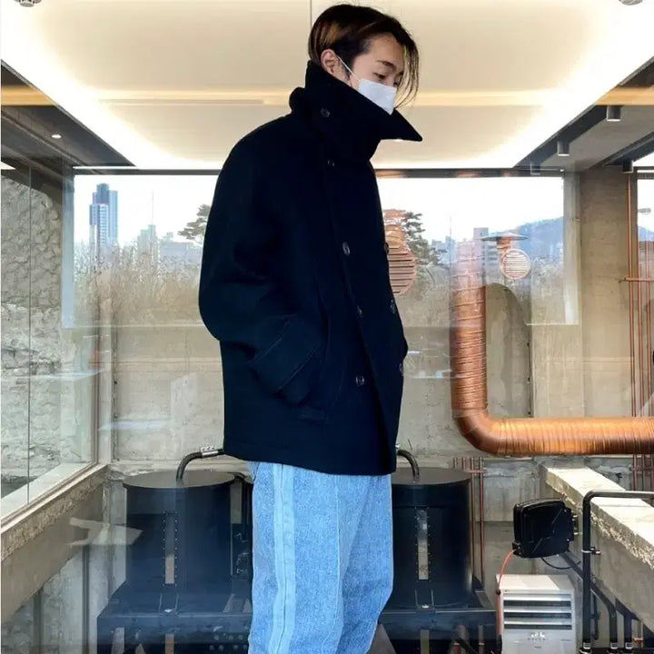 [BUNJANG] Setter Boden Pea Coat (Black) / 세터 보덴 피코트 L(블랙)