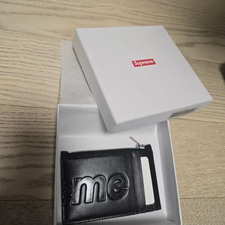 [SOLD OUT] [os]슈프림 레더 집 카드 홀더 블랙 송아지 지갑 새상품