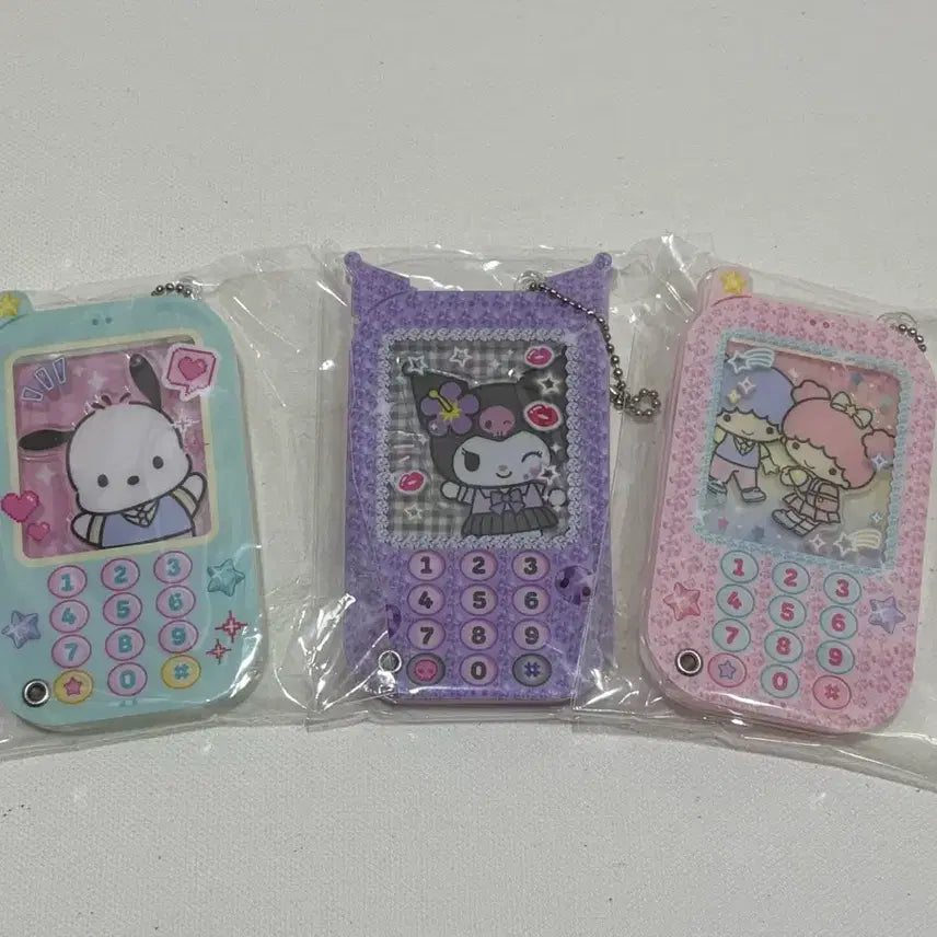 [BUNJANG] Sanrio Kogal Acrylic Phone Keyring Bundle Set / 산리오 코갸루 아크릴 폰 키링 일괄, 포챠코 쿠로미 리틀트윈스타