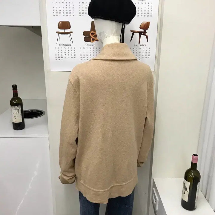 [BUNJANG] Polo Beige Shawl Collar Cardigan / 폴로 베이지 숄카라 가디건