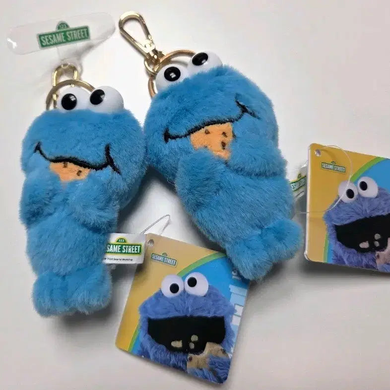 [BUNJANG] Sesame Street Cookie Monster Doll Keychain / 세서미 스트리트 쿠키몬스터 인형 키링