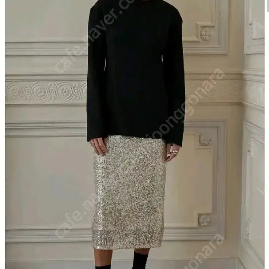 [BUNJANG] orr Neoprene Dart Sweatshirt - Black, S / orr 오르 네오프렌 다트 맨투맨 - 블랙,S