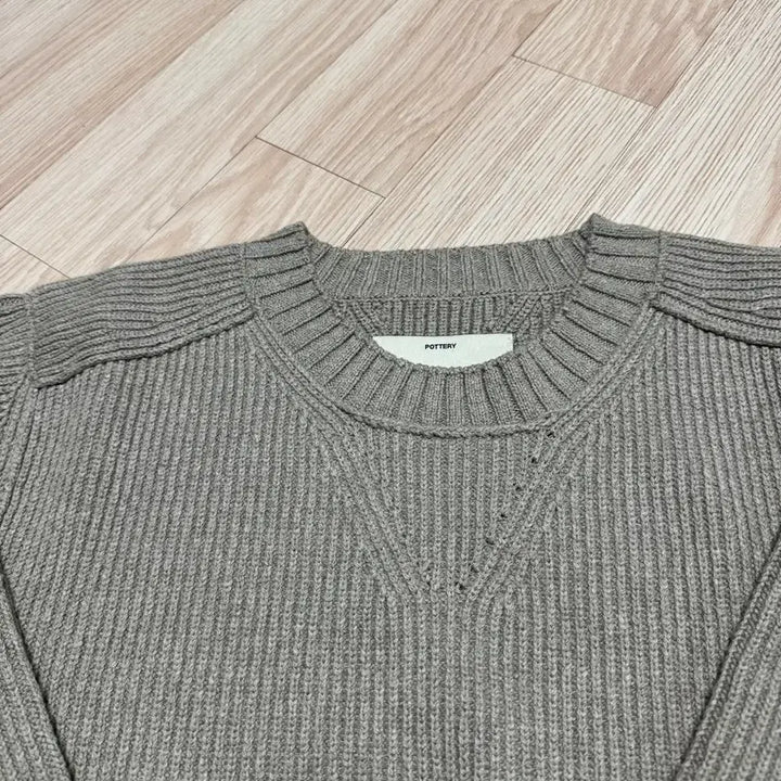 [BUNJANG] Pottery Wool Cotton Crewneck Bold Knit / 포터리 울 코튼 크루넥 볼드 니트 2