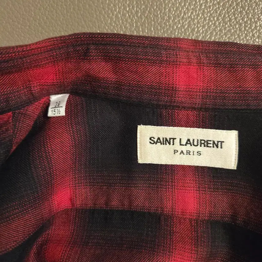 [BUNJANG] Saint Laurent Checkered Flannel Shirt / 생로랑의 체크 패턴 플란넬 셔츠