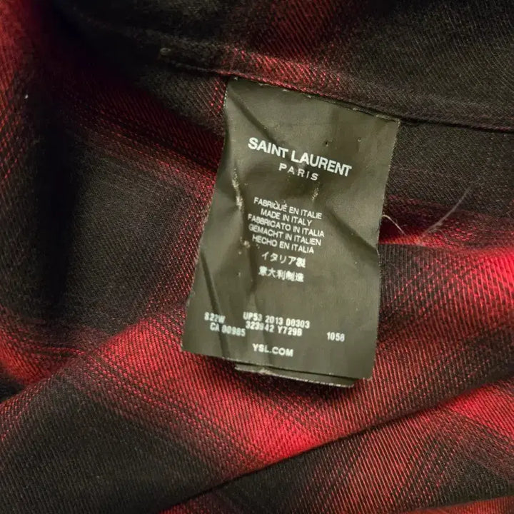 [BUNJANG] Saint Laurent Checkered Flannel Shirt / 생로랑의 체크 패턴 플란넬 셔츠