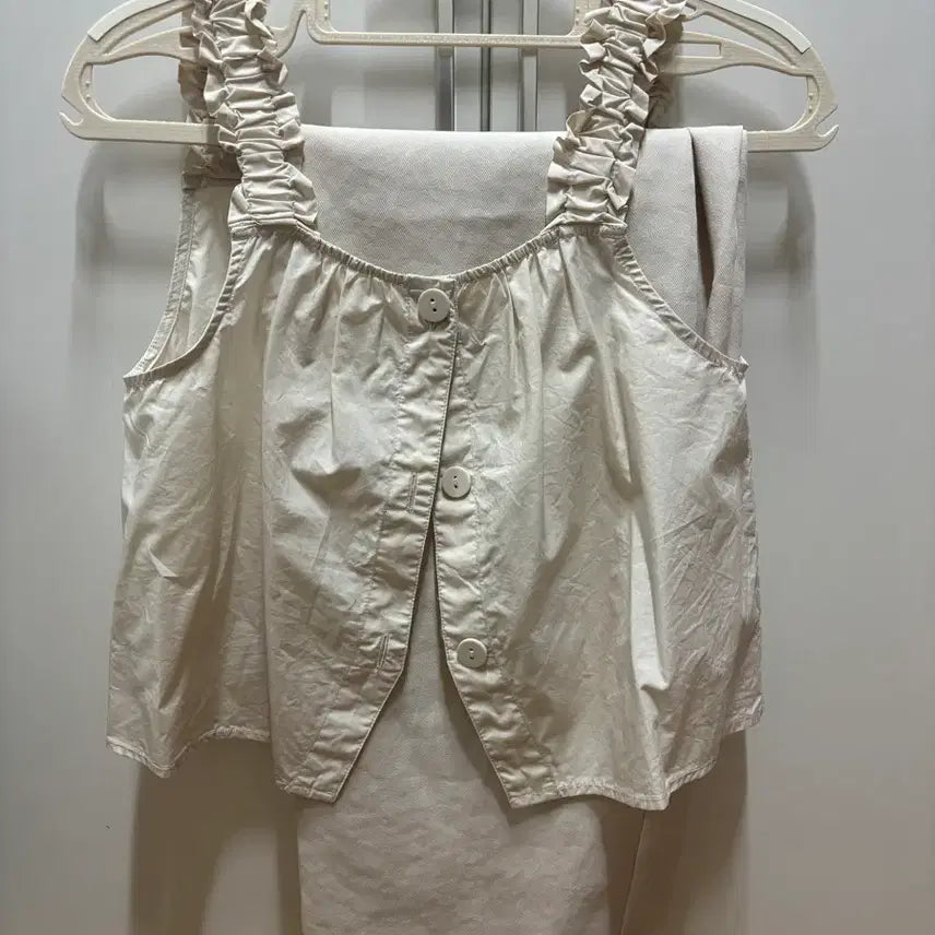 [BUNJANG] H&M Sleeveless Pants Set / h&m 슬리브리스 팬츠 셋업 나시바지세트