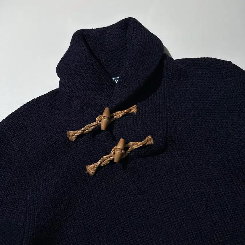 [BUNJANG] Polo Ralph Lauren Toggle Button Shawl Collar Knit Navy (M) / [M] 폴로 랄프로렌 토글 버튼 숄카라 니트 네이비