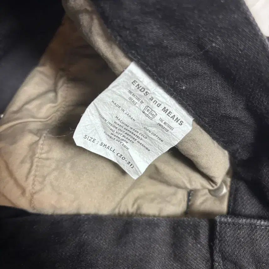 [BUNJANG] Ends And Means 5-Pocket Denim Black [S] / 엔즈앤드민즈 5포켓 데님 블랙 [S]