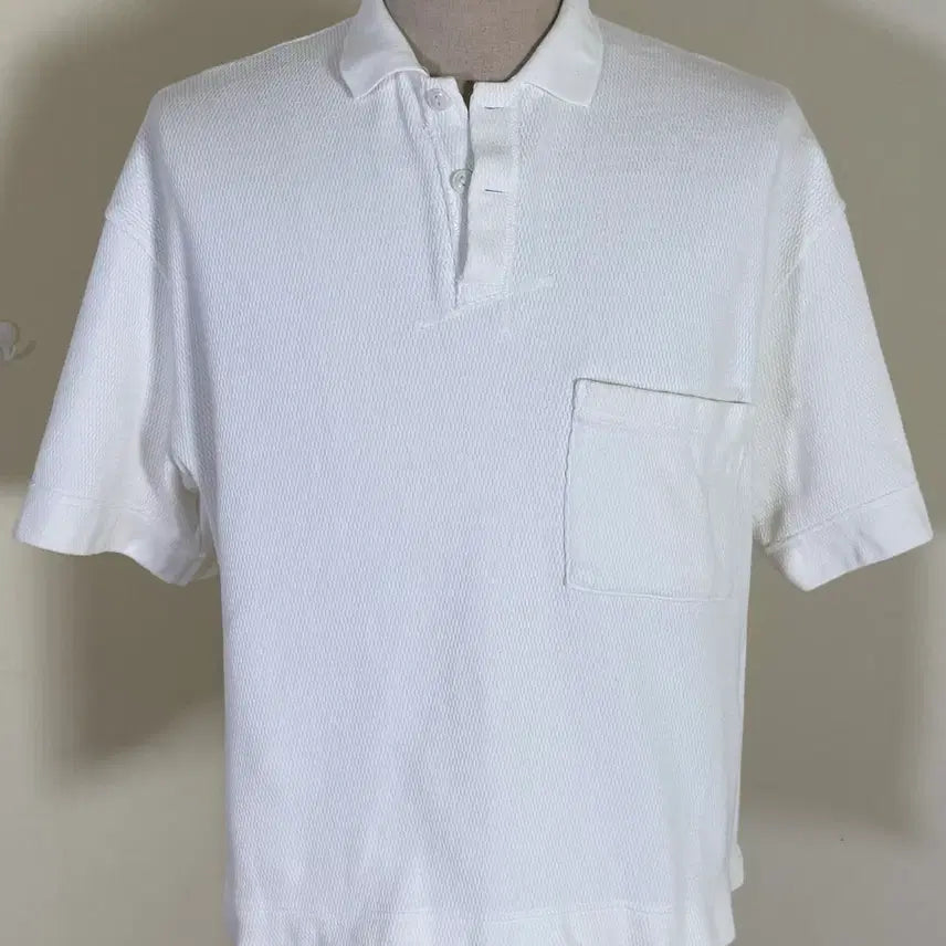 [BUNJANG] KAPITAL Heavy Waffle Polo Shirt / KAPITAL 캐피탈 헤비 와플 폴로 화이트 2사이즈