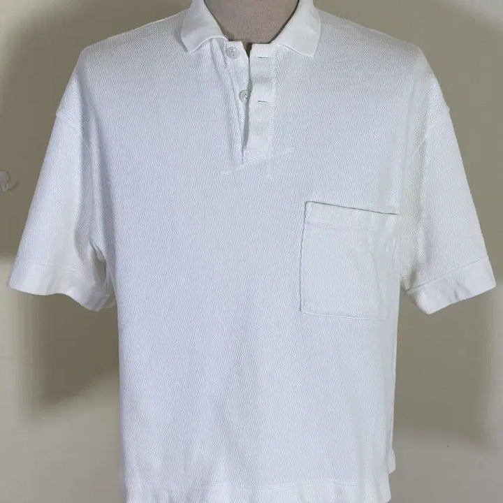 [BUNJANG] KAPITAL Heavy Waffle Polo Shirt / KAPITAL 캐피탈 헤비 와플 폴로 화이트 2사이즈