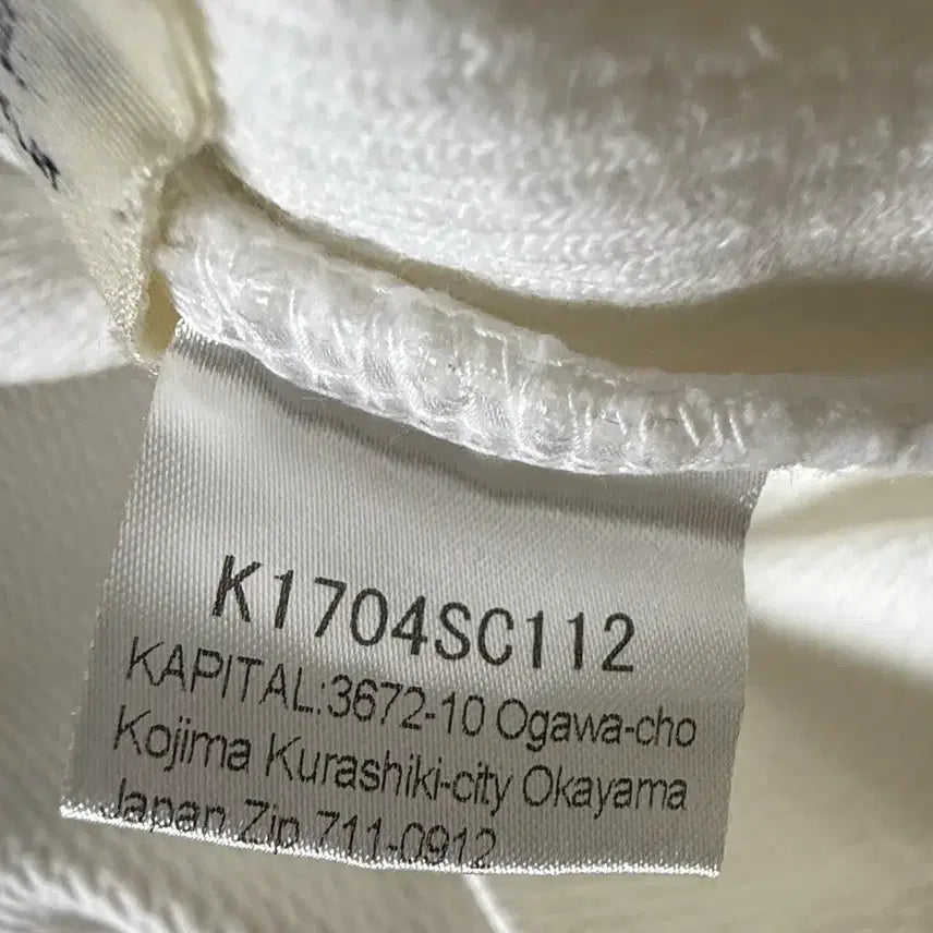 [BUNJANG] KAPITAL Heavy Waffle Polo Shirt / KAPITAL 캐피탈 헤비 와플 폴로 화이트 2사이즈