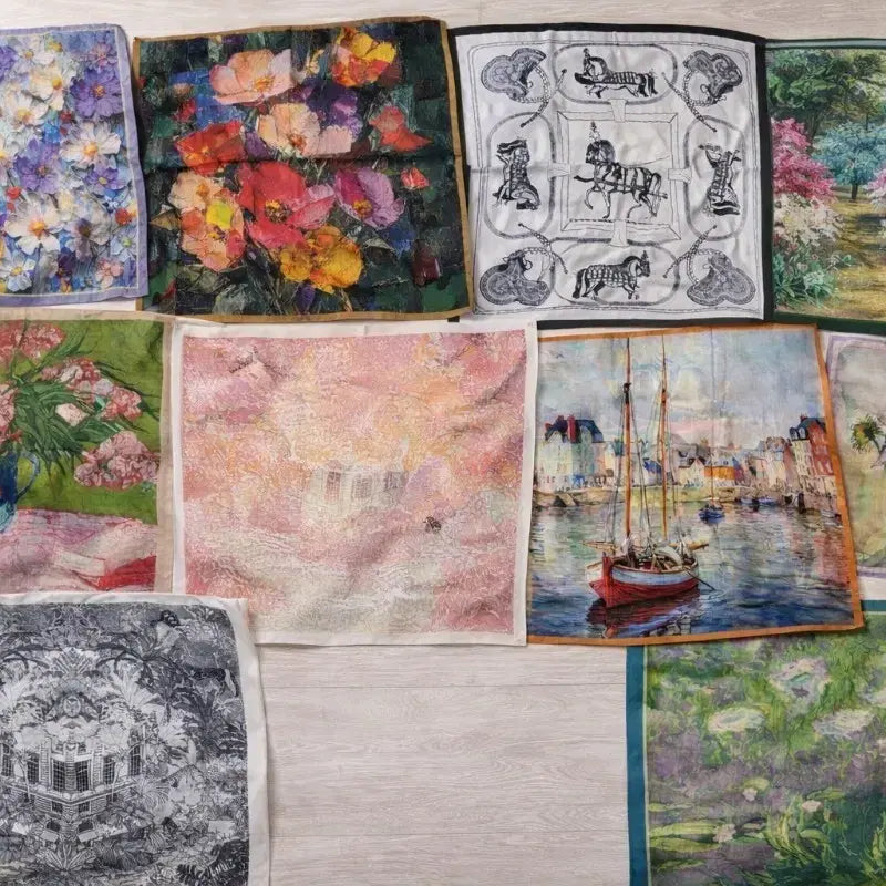 [BUNJANG] Art Print Silk Scarf / 명화 스카프