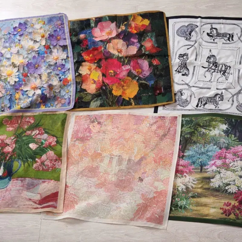 [BUNJANG] Art Print Silk Scarf / 명화 스카프