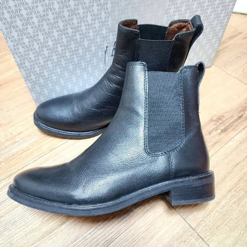 [BUNJANG] H&M Women's Leather Ankle Boots / 255 H&M 여성 소가죽 앵클 부츠 40 블랙 HM 구두 워커