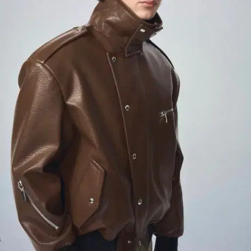 [BUNJANG] System Homme Leather Cropped Jumper / 시스템옴므 파리컬렉션 레더 점퍼 팝니다