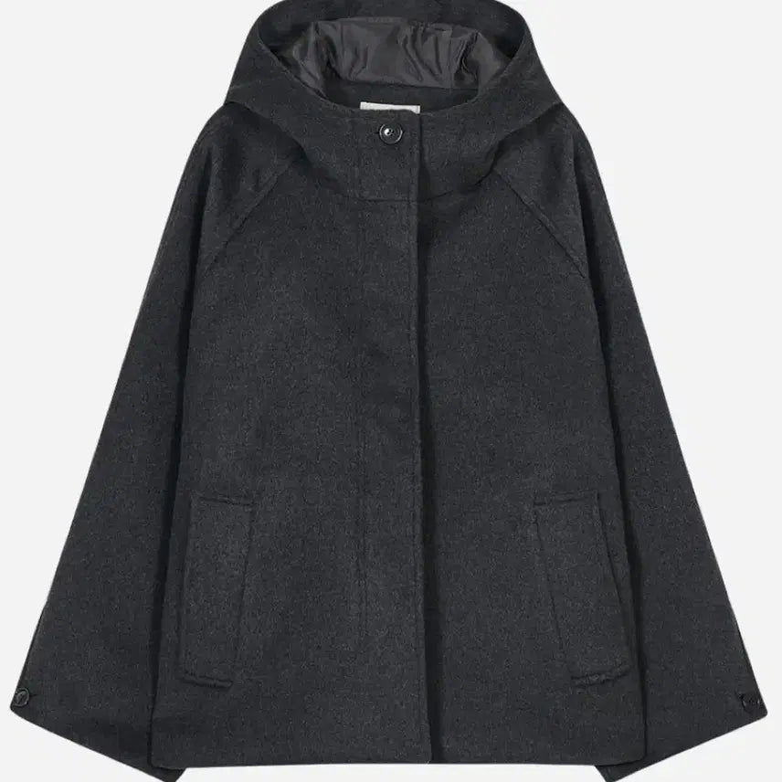 [BUNJANG] Type Service Hooded Coat Charcoal / 타입서비스 후디드 코트 차콜