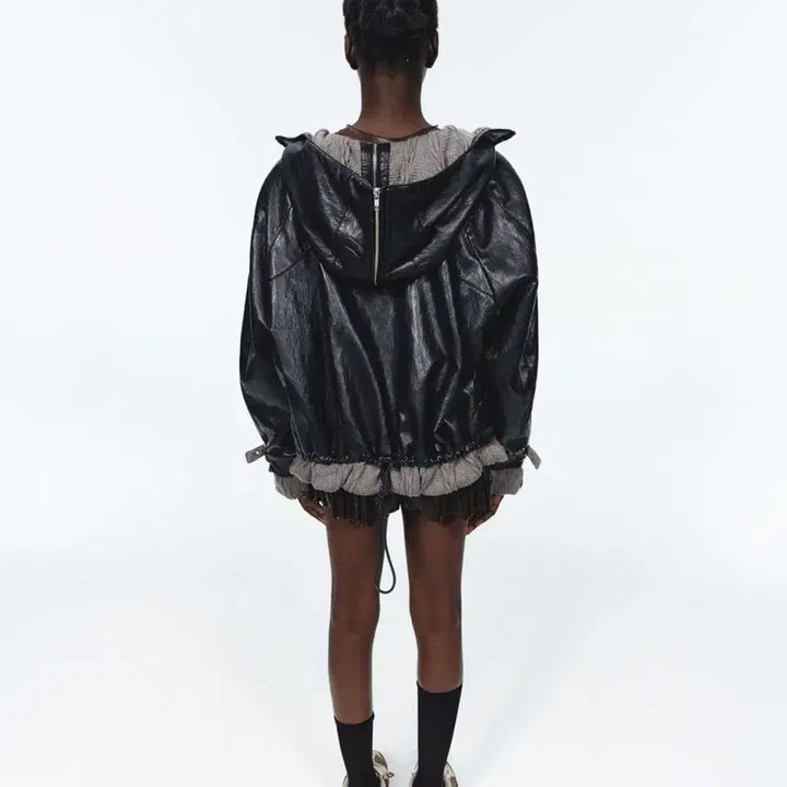 [BUNJANG] OddlyWorkshop Debris Reversible Hooded Bomber Jacket / 오들리워크샵 Debris Reversible Hooded Bomber