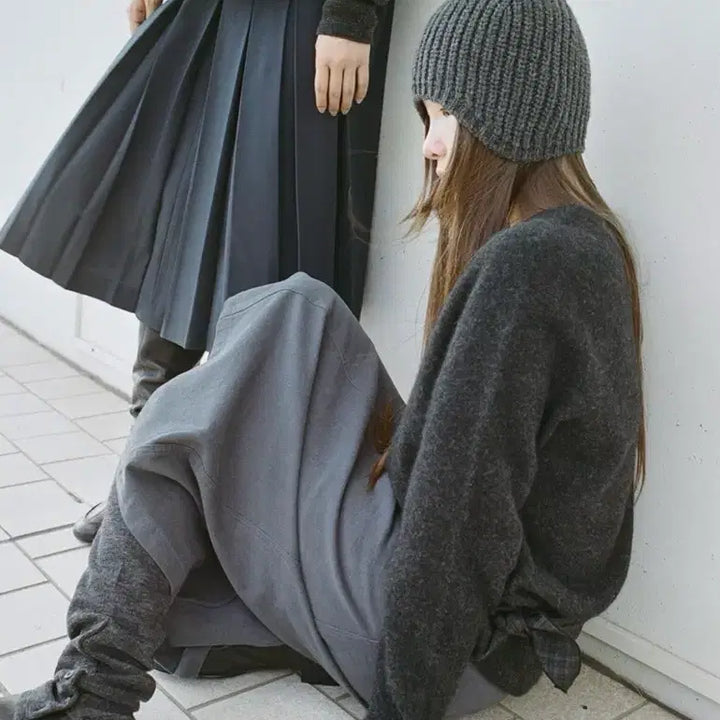 [BUNJANG] LFM Cotton A-Line Skirt (Blue / M) / LFM 코튼 A라인 스커트 (블루 / M)