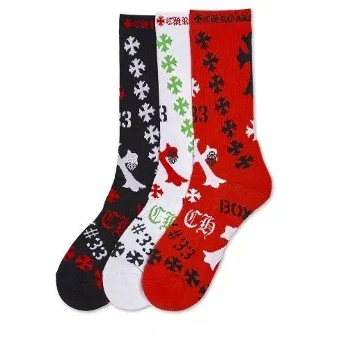 [BUNJANG] Chrome Hearts Patterned Socks / 크롬하츠 양말