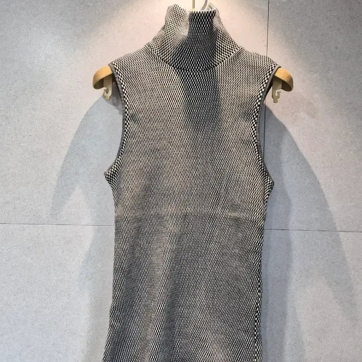 [BUNJANG] EMPORIO ARMANI Check Pattern Sleeveless Top / EMPORIO ARMANI 엠포리오 아르마니 정품 체크 패턴 민소매 탑