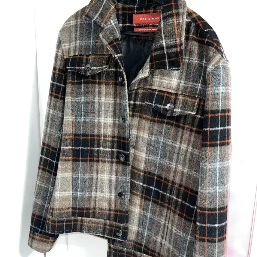 [SOLD OUT] 자라 맨 체크 셔츠 자켓 M