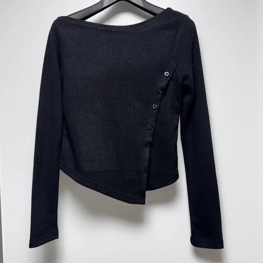 [BUNJANG] Unbranded Slit Detail T-shirt / 골지 절개 티셔츠 (새상품)