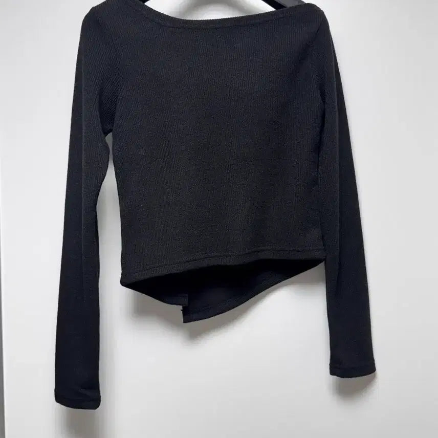 [BUNJANG] Unbranded Slit Detail T-shirt / 골지 절개 티셔츠 (새상품)