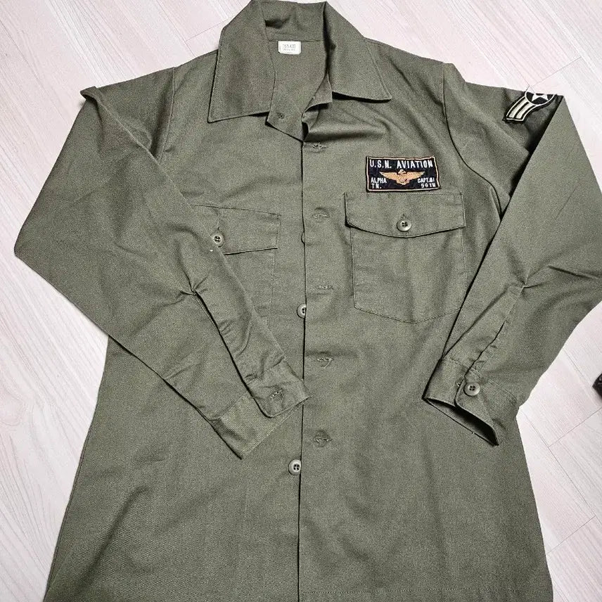 [BUNJANG] OG107 Military Shirt Khaki / OG107 15 1/2 100 밀리터리 셔츠 카키