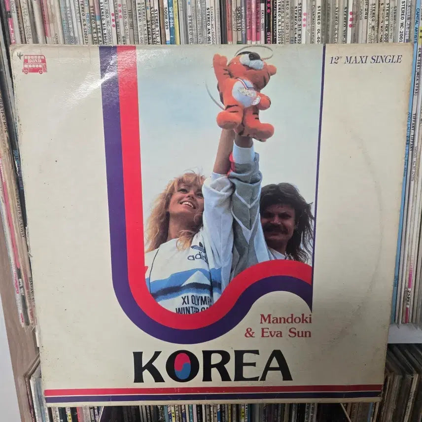 [BUNJANG] Korea 1988 Seoul Olympics Mando Key &amp; Eva Sun LP / 코리아 88서울올림픽 만도키 &amp; 에바 선  LP판