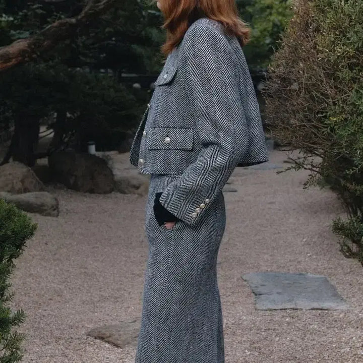 [BUNJANG] MUSEE SOPHIA Tweed Wool Long Skirt / 뮤제 MUSEE SOPHIA Tweed Wool Long Skirt