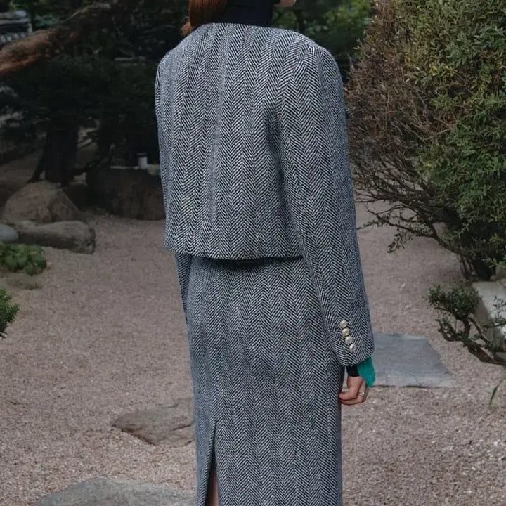 [BUNJANG] MUSEE SOPHIA Tweed Wool Long Skirt / 뮤제 MUSEE SOPHIA Tweed Wool Long Skirt