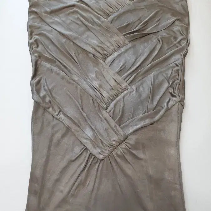 [BUNJANG] Gucci Khaki Shirred Midi Skirt / GUCCI 구찌 정품 카키 셔링 미디 스커트