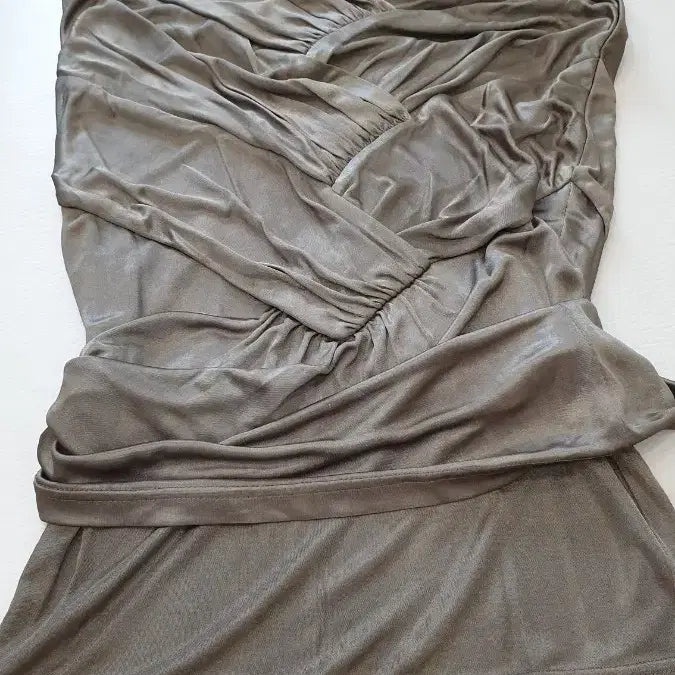 [BUNJANG] Gucci Khaki Shirred Midi Skirt / GUCCI 구찌 정품 카키 셔링 미디 스커트