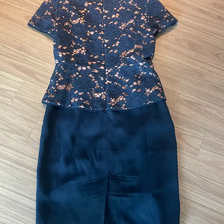 [BUNJANG] ANSICH Lace Two-Piece Navy Dress / ANSICH 레이스 투피스 네이비 원피스