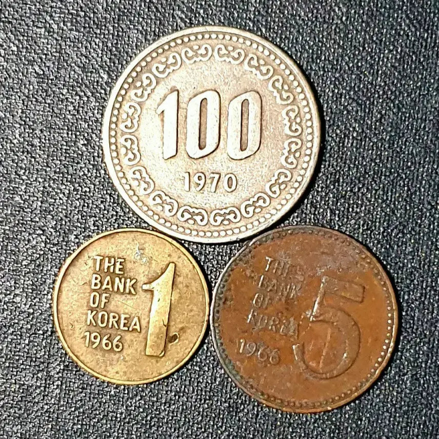 [BUNJANG] Korean Bank Commemorative Coins Set / 한국은행 특년도 최고 사용제 주화 년도별 3종 드립니다