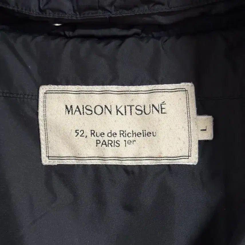[BUNJANG] Maison Kitsune Hooded Padded Jacket Black / [L] 메종키츠네 후드 패딩 블랙