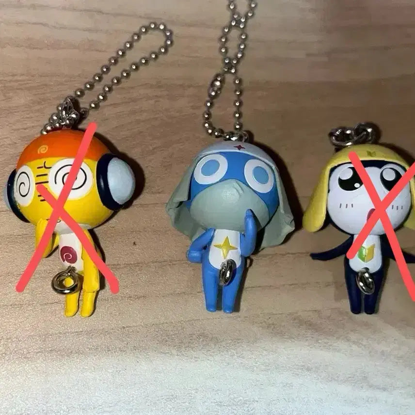 [BUNJANG] Keroro Sergeant Keychain Kururu Tamama Dororo / 개구리중사 케로로 집게 연결 키링 가챠 쿠루루 타마마 도로로
