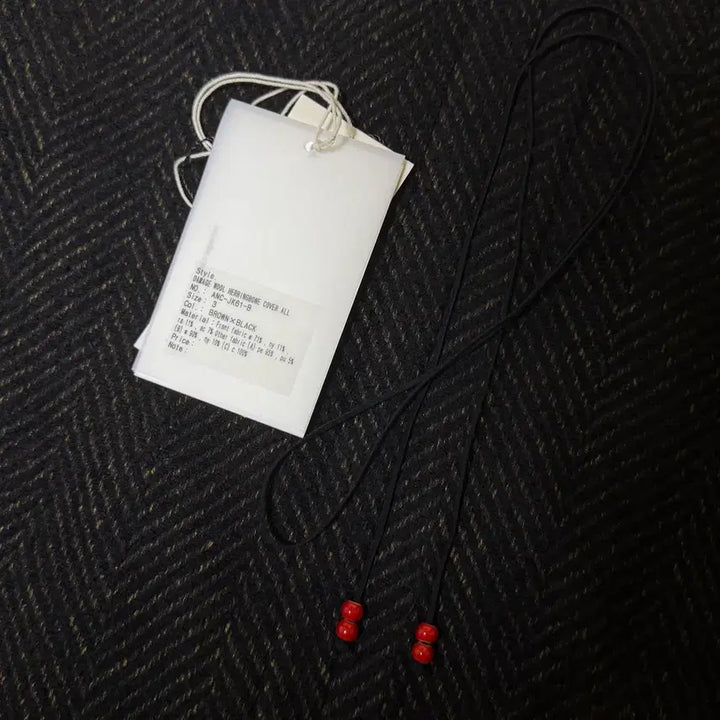 [BUNJANG] Ancellm Coverall Jacket Brown Black 3 / 안셀름 울 헤링본 커버올 브라운블랙 3사이즈