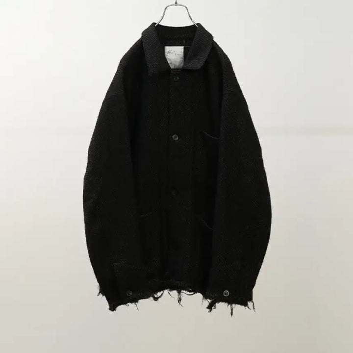 [BUNJANG] Ancellm Coverall Jacket Brown Black 3 / 안셀름 울 헤링본 커버올 브라운블랙 3사이즈