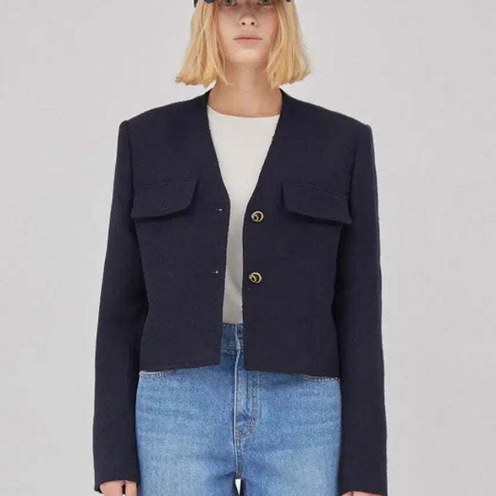 [BUNJANG] Rave Button Tweed Jacket / 레이브 버튼 트위드 자켓