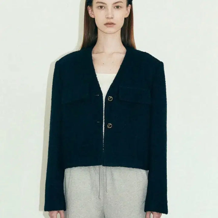 [BUNJANG] Rave Button Tweed Jacket / 레이브 버튼 트위드 자켓